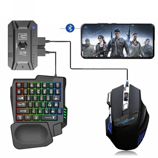 5 in 1 Mobile Game Combo Pack ( Phone Mouse Keyboard). ( 7418)