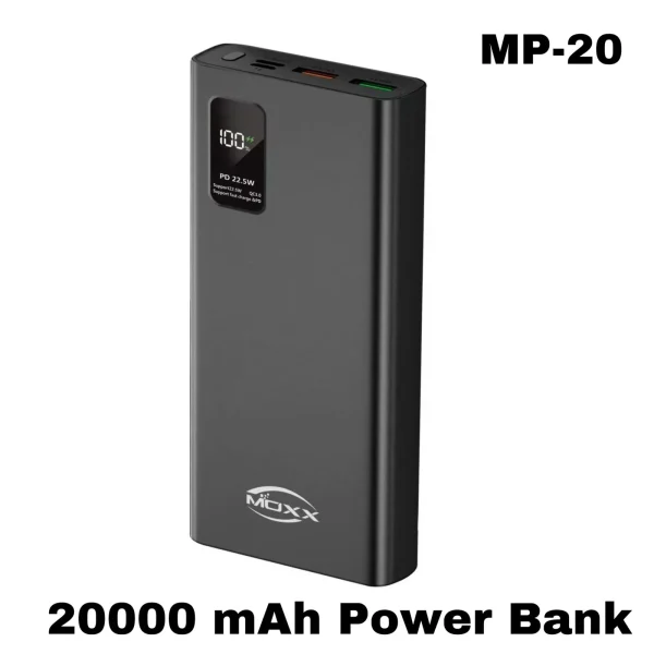 Moxx MP-PB20 Power Bank - 20000mAh - Black. (Pcode:  4915)