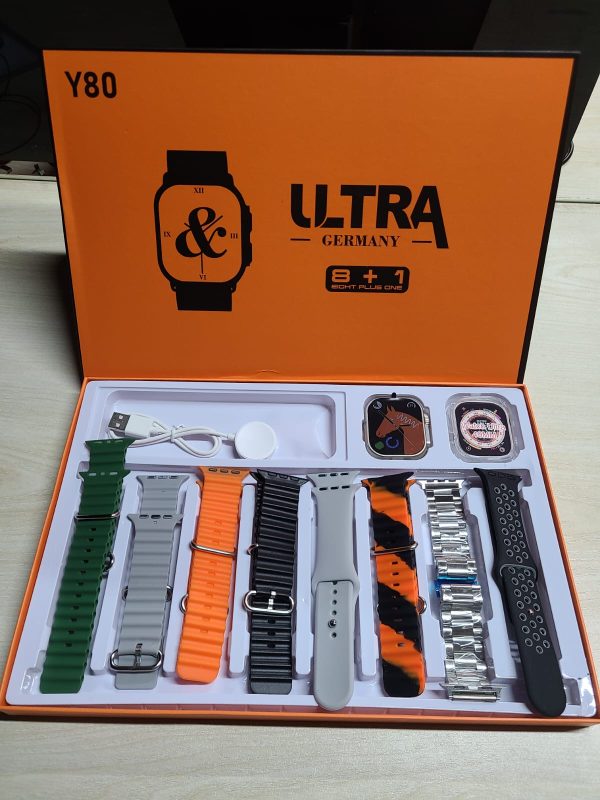 Y80 Ultra Smartwatch With 8 Strap. (4769)